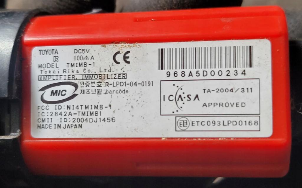 Toyota Auris I 2006-2013 hatchback 1.6 VVTI petrol 1ZRFE MT 91 kW 2007  Prepínač start-stop 2842A-TMIMB1