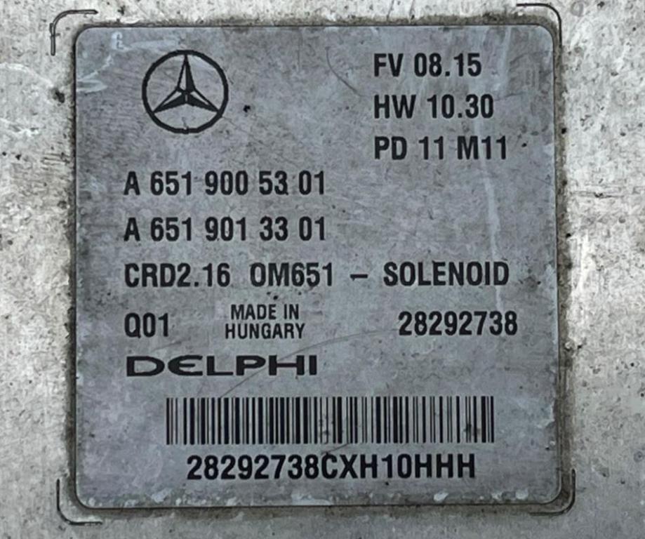 Mercedes C W204 2007-2014 sedan 2.2 CDI diesel AT 125 kW 2008  Riadiaca jednotka motora A6519005301