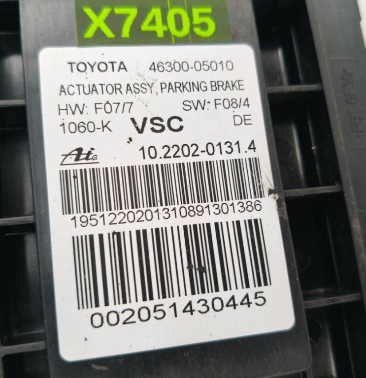 Toyota Avensis III T27 2009-2018 sedan 2.0 D4D diesel MT 93 kW 2009  Ručná brzda elektrická 46300-05010