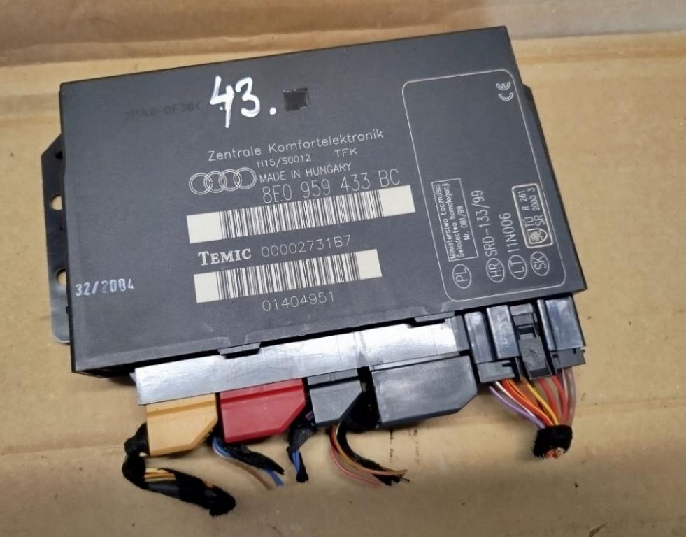 Audi A4 B6 2000-2004 sedan 1.9 TDI diesel MT 96 kW 2001  Modul komfortu 8E0959433BC