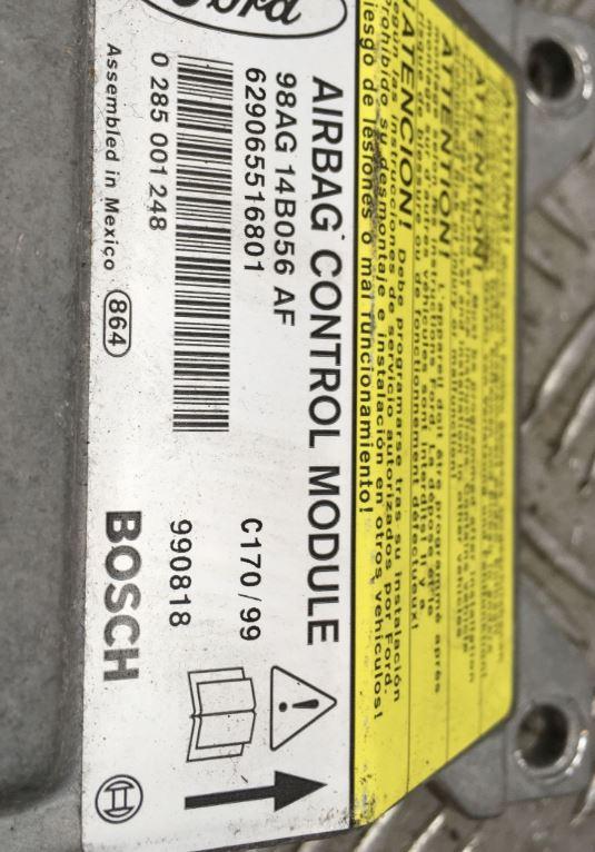 Ford Focus Mk1 1998-2004 sedan 1.8 TDDI diesel MT 66 kW 2004 Riadiaca jednotka airbagu 98AG14B056AF 629065516801 0285001248