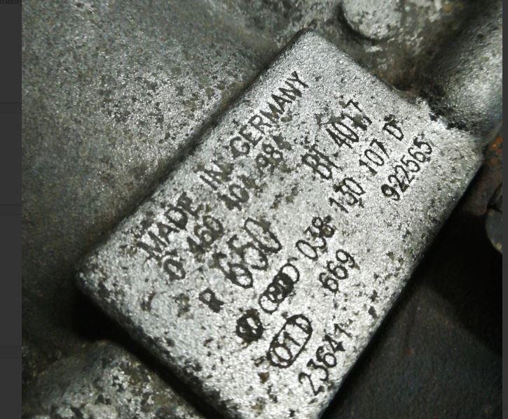 Audi A3 8L 1996-2003 hatchback 1.9 TDI diesel MT 66 kW 2000  Vstrekovacie čerpadlo 0460404984 038130107D
