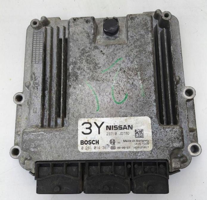 Nissan Qashqai I J10 2006-2013 hatchback 2.0 DCI diesel AT 110 kW Riadiaca jednotka motora 23710JD78D 0281014361
