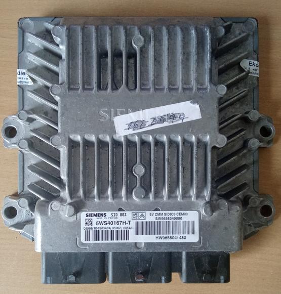 Peugeot 407 sedan 2.0 HDI diesel Riadiaca jednotka motora 9658345080 9655041480