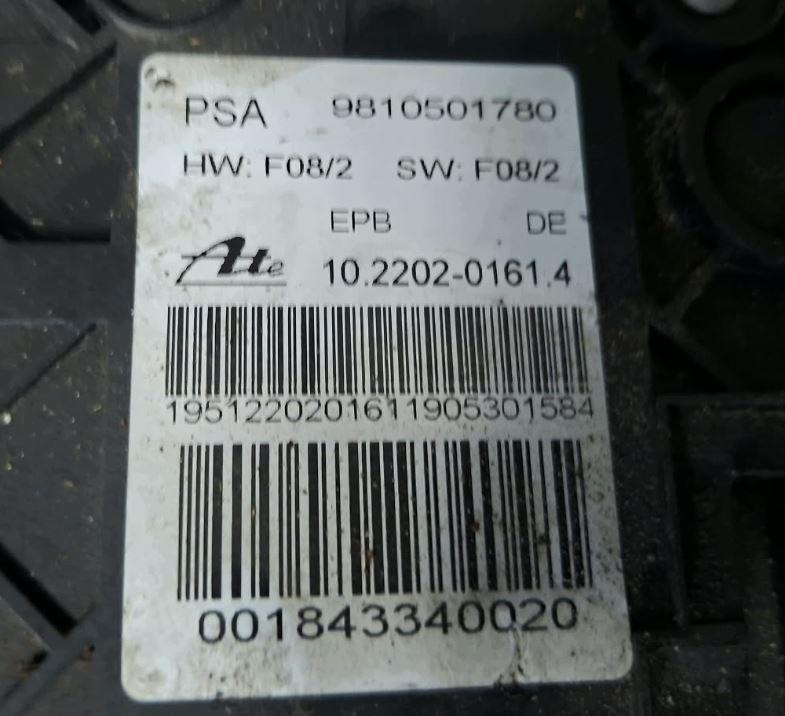 Peugeot 508 2010-2018 sedan 2.0 HDI diesel AT 120 kW 2013  Ručná brzda elektrická 9810501780