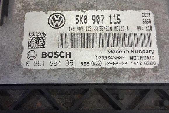 Volkswagen Golf VI 2008-2013 hatchback Riadiaca jednotka motora 5K0907115 0261S04951