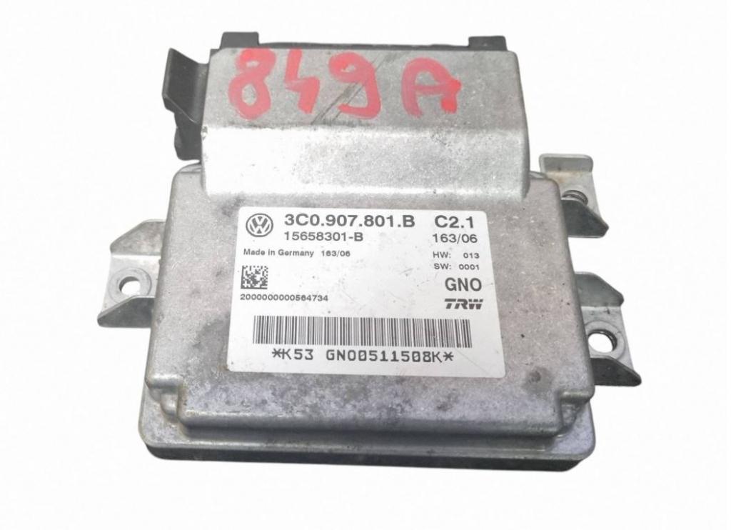Volkswagen Passat B6 2005-2010 sedan 2.0 TDI diesel MT 103 kW 2007  Modul ručnej (parkovacej) brzdy 3C0907801B