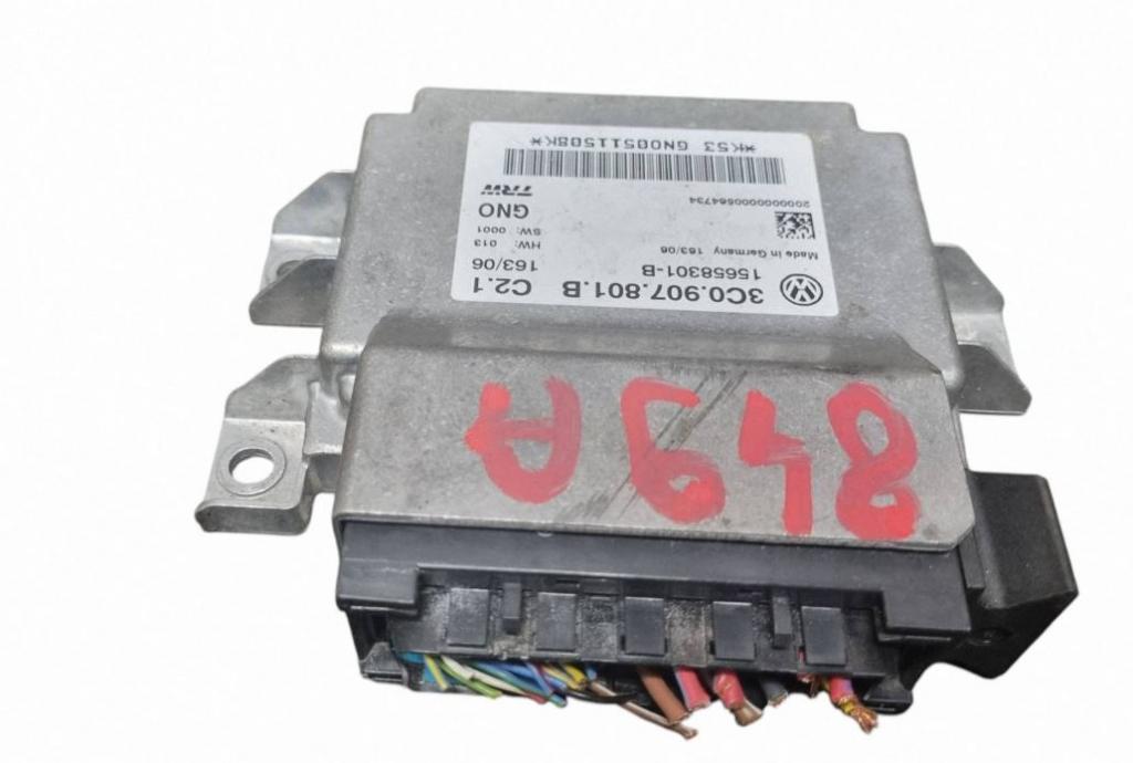 Volkswagen Passat B6 2005-2010 sedan 2.0 TDI diesel MT 103 kW 2007  Modul ručnej (parkovacej) brzdy 3C0907801B