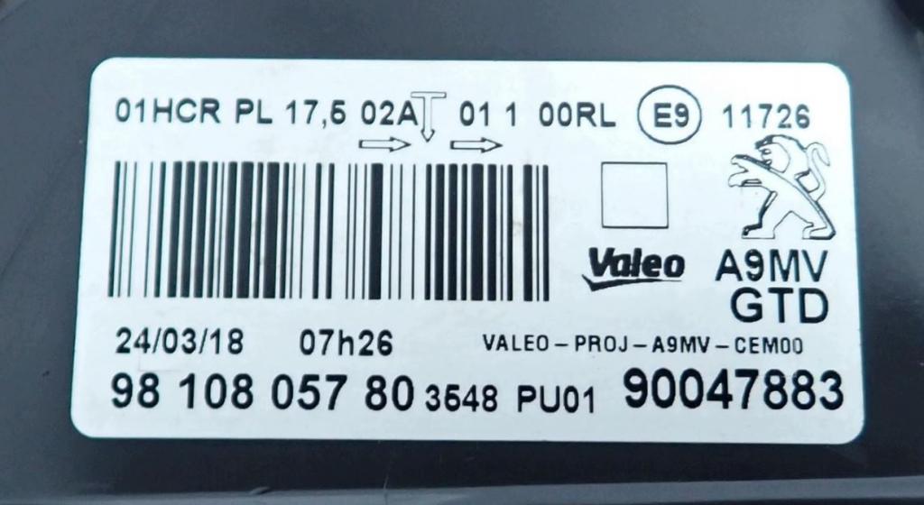 Peugeot 208 I 2012-2019 hatchback 1.6 HDI diesel MT 55 kW 2017 Svetlo predné ľavé 9810805780