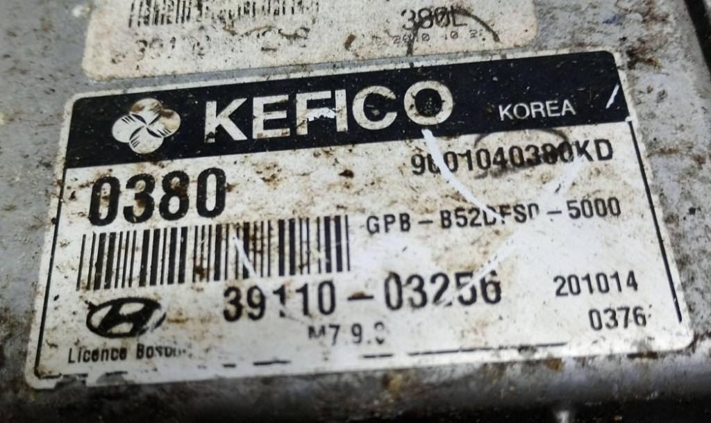 Hyundai I20 I 2008-2014 hatchback 1.2 16v petrol MT 62.5 kW 2014 Riadiaca jednotka motora 39110-03256