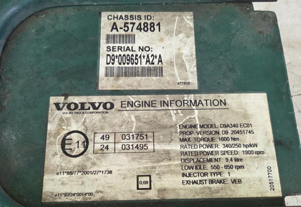 Volvo FH12    FH12 420 EURO2 1993-2001  Riadiaca jednotka motora 20451745 03161962