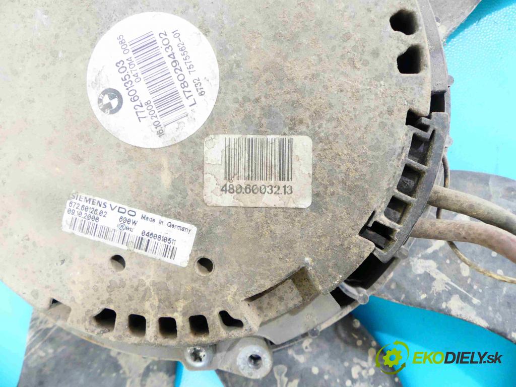 Bmw 7 F01 2008-2015 3.0d 245KM automatic 180 kW 2993 cm3 4- Ventilátor chladiča 7726013503