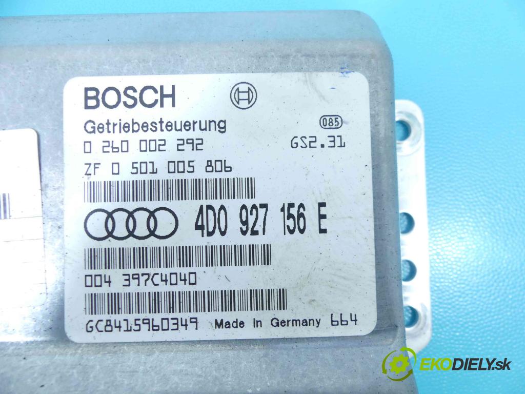 Audi A8 D2 1994-2002 4.2 V8 automatic 220 kW 4172 cm3 4- riadiaca jednotka skřie: 4D0927156E