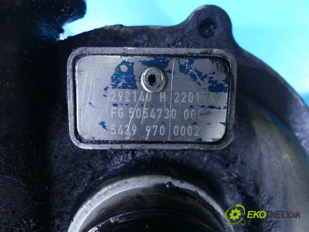 Renault Megane II 2003-2008 1.5 dci 101 HP manual 74 kW 1461 cm3 5- turbodúchadlo, turbo 5439-970-0002 (Turbodúchadlá (kompletné))