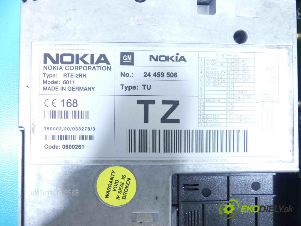 Opel Astra II 1998-2009 1.8 16v 125 HP manual 92 kW 1796 cm3 3- Telefon: 24459506 (Audio zariadenia)