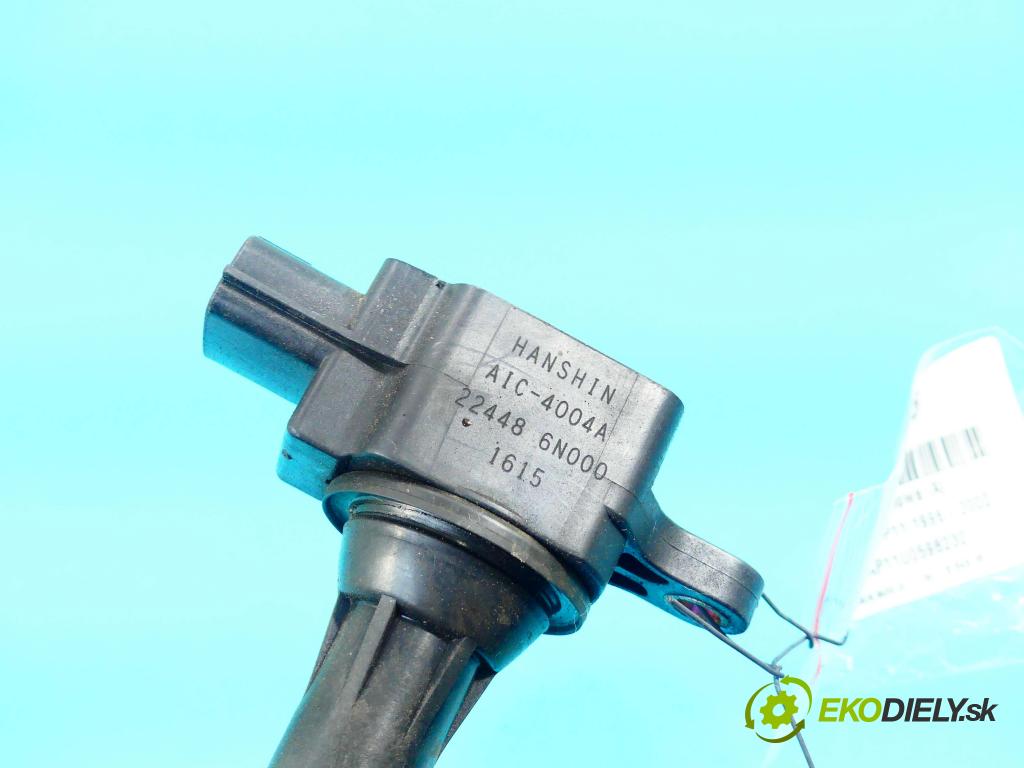 Nissan Primera P11 1996-2002 1.6 16v 106 HP manual 78 kW 1597 cm3 5- cievka zapaľovacia 224486N000 (Zapaľovacie cievky, moduly)