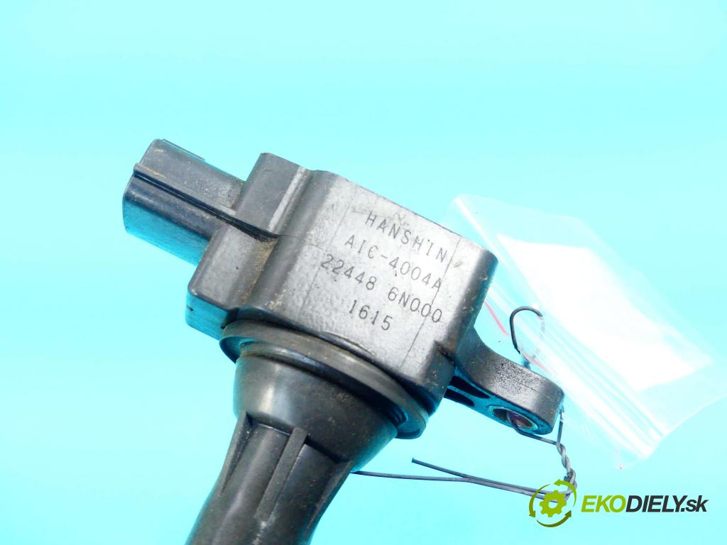 Nissan Primera P11 1996-2002 1.6 16v 106 HP manual 78 kW 1597 cm3 5- cievka zapaľovacia 224486N000 (Zapaľovacie cievky, moduly)