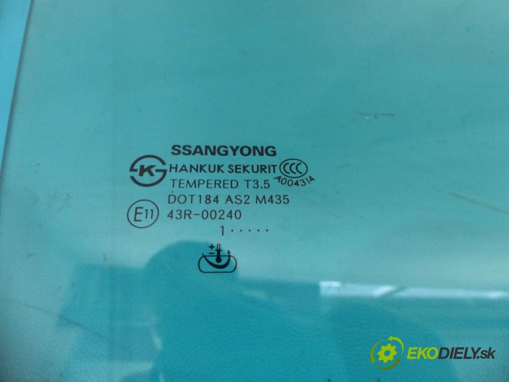 Ssangyong Korando III 2010-2019 2.0 D 175 HP automatic 129 kW 1998 cm3 5- sklo dvere predné pravé