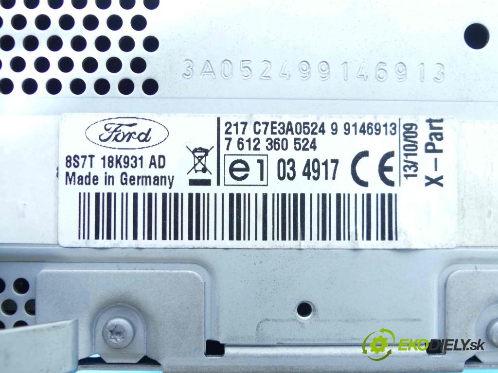 Ford Galaxy Mk2 2006-2015 2.0 tdci 136hp manual 100 kW 1997 cm3 5- Radio továrna: 8S7T-18K931-AD