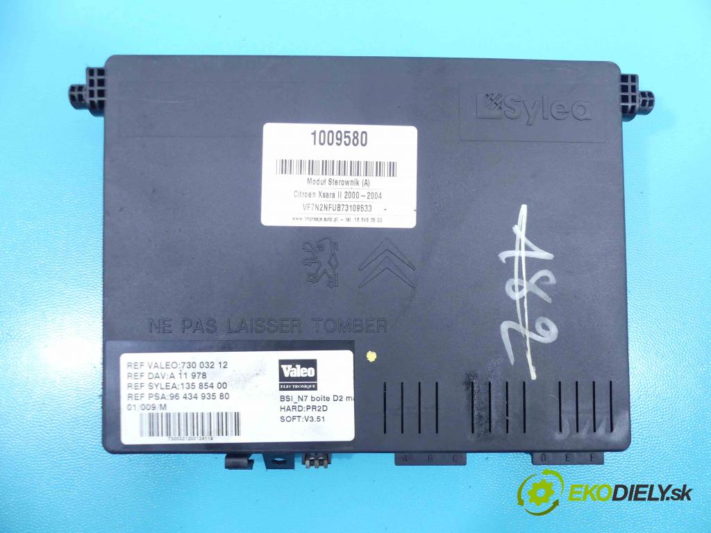 Citroen Xsara II 2000-2004 1.6 16v 109 HP manual 80 kW 1587 cm3 5- modul riadiaca jednotka 9643493580 (Ostatné)