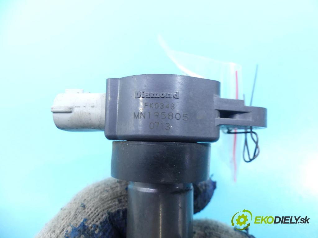 Mitsubishi Lancer VIII 2007-2016 1.6 16v 117 HP manual 86 kW 1590 cm3 5- cievka zapaľovacia FK0343 (Zapaľovacie cievky, moduly)