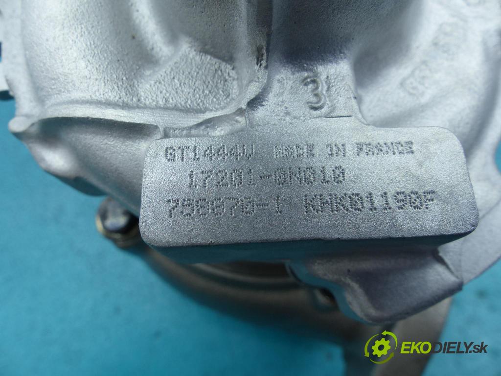 Toyota Corolla E12 2001-2009 1.4 D4D 90 HP manual 66 kW 1364 cm3 5- turbodúchadlo, turbo 758870-1 (Turbodúchadlá (kompletné))