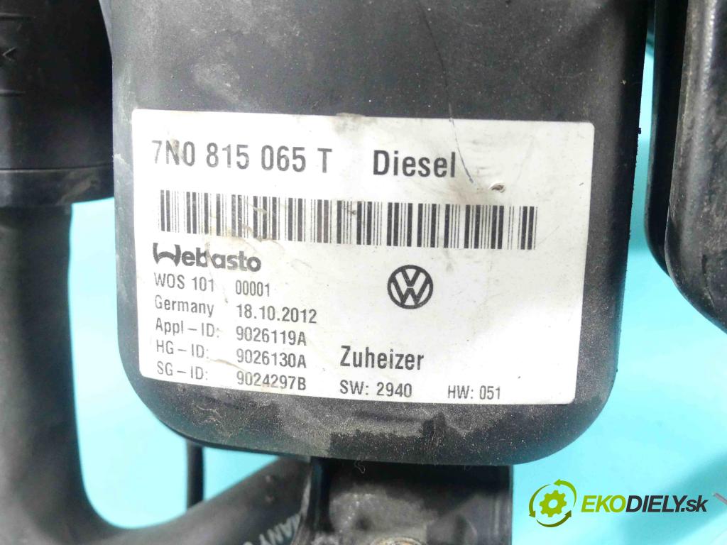 Seat Alhambra II 2010-2020 2.0 tdi 170 hp automatic 125 kW 1968 cm3 5- Webasto 5N0819194 (Webasto ohřívače)