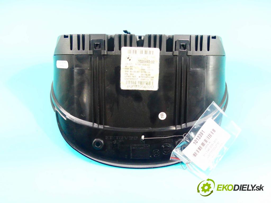 Bmw 3 e90 2005-2013 2.0 16v 170 HP manual 125 kW 1995 cm3 4- prístrojovka/ budíky 9187058 (Prístrojové dosky, displeje)