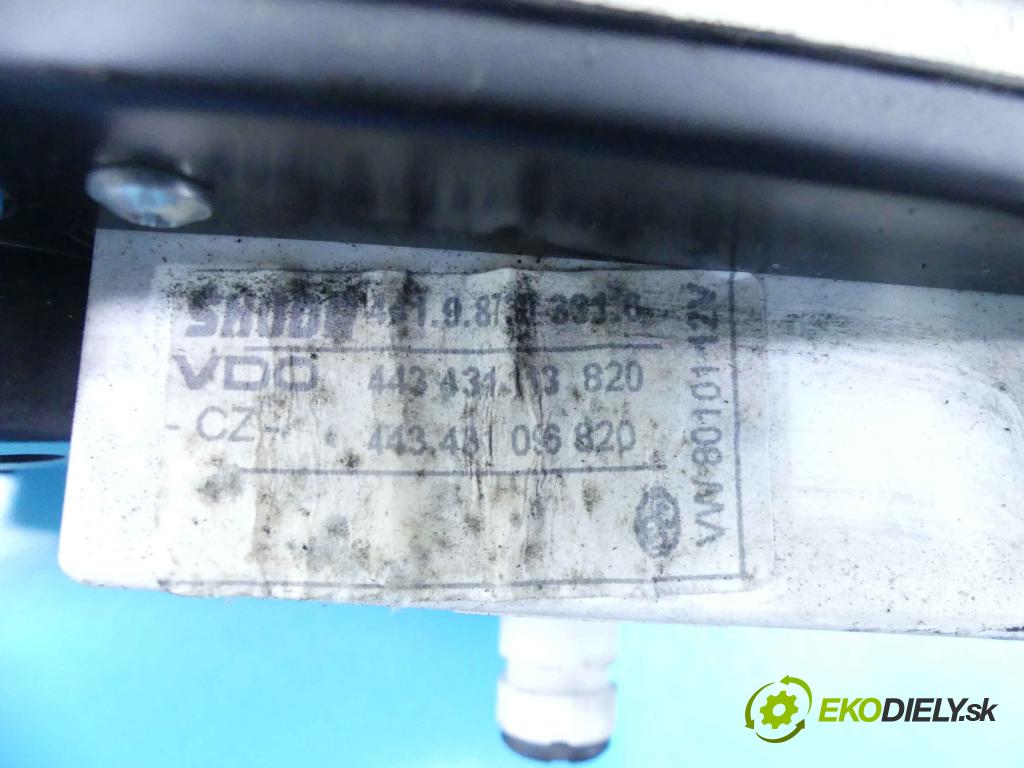 Skoda Felicia 1.3 mpi 68 HP manual 50 kW 1289 cm3 5- prístrojovka/ budíky 443431113820 (Prístrojové dosky, displeje)