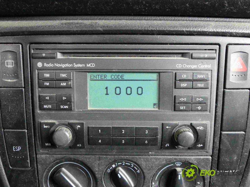 Vw Passat B5 1995-2005 1.9 tdi 131 HP manual 96 kW 1896 cm3 5- Radio továreň: 1J0035191AX