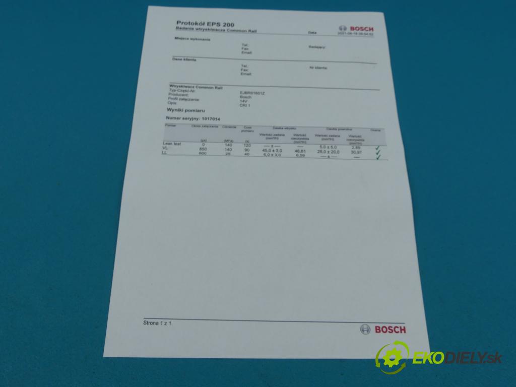 Ford Focus Mk1 1998-2004 1.8 tdci 116 HP manual 85 kW 1753 cm3 5- vstrek EJBR01601Z (Vstrekovače)