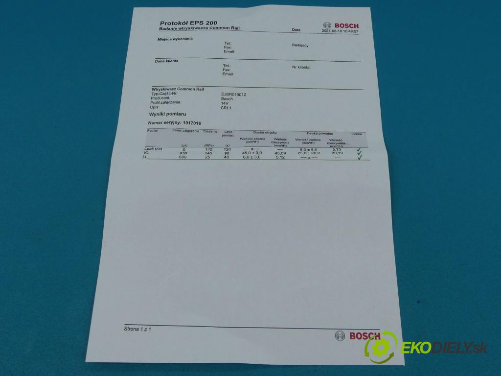 Ford Focus Mk1 1998-2004 1.8 tdci 116 HP manual 85 kW 1753 cm3 5- vstrek EJBR01601Z (Vstrekovače)