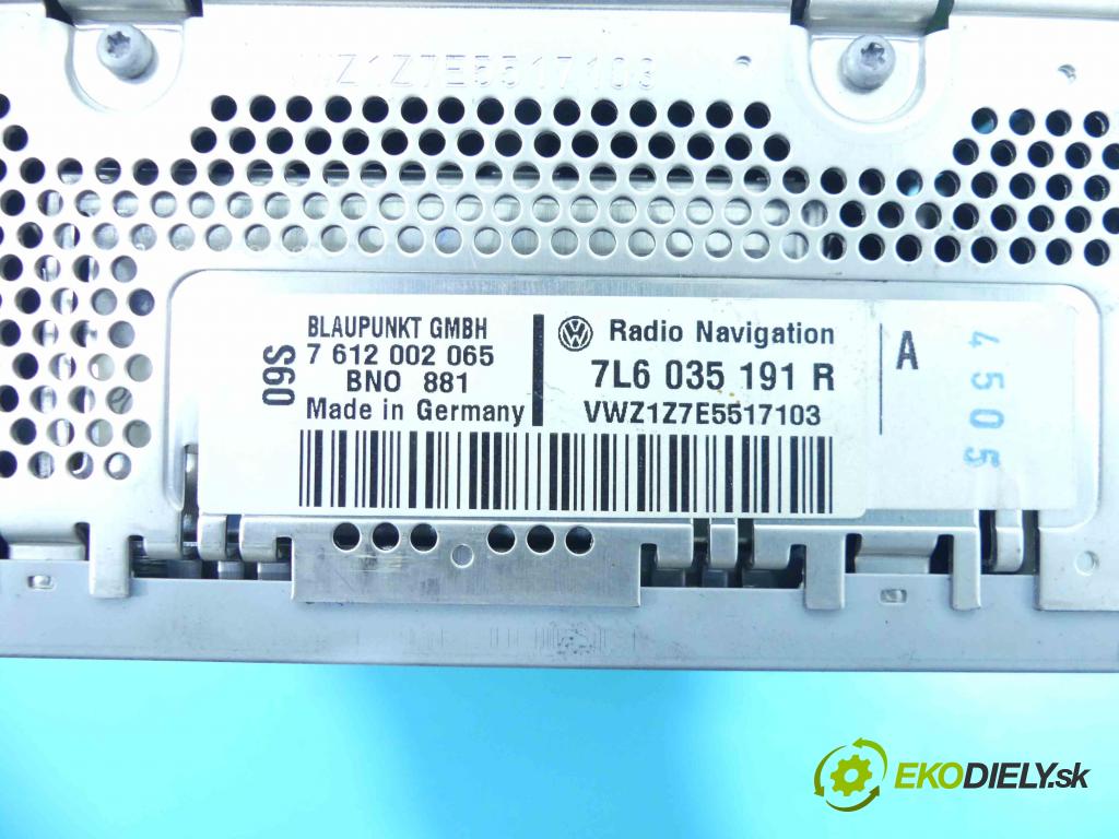 Vw Touareg 2002-2010 5.0 tdi 313 HP automatic 230 kW 4921 cm3 5- Radio továreň: 7L6035191R