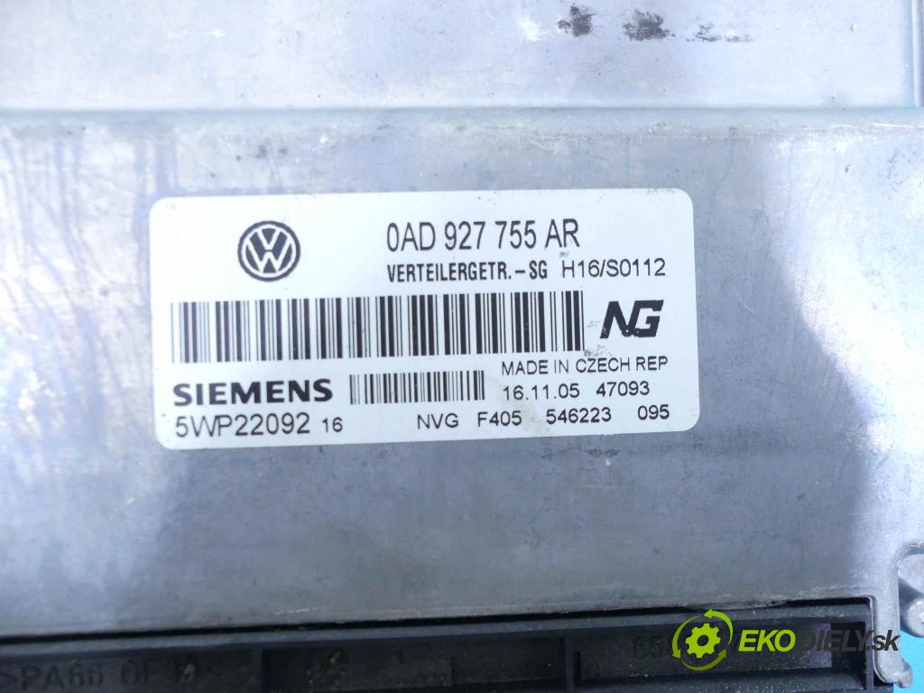 Vw Touareg 2002-2010 5.0 tdi 313 HP automatic 230 kW 4921 cm3 5- modul riadiaca jednotka 0AD927755AR (Ostatné)