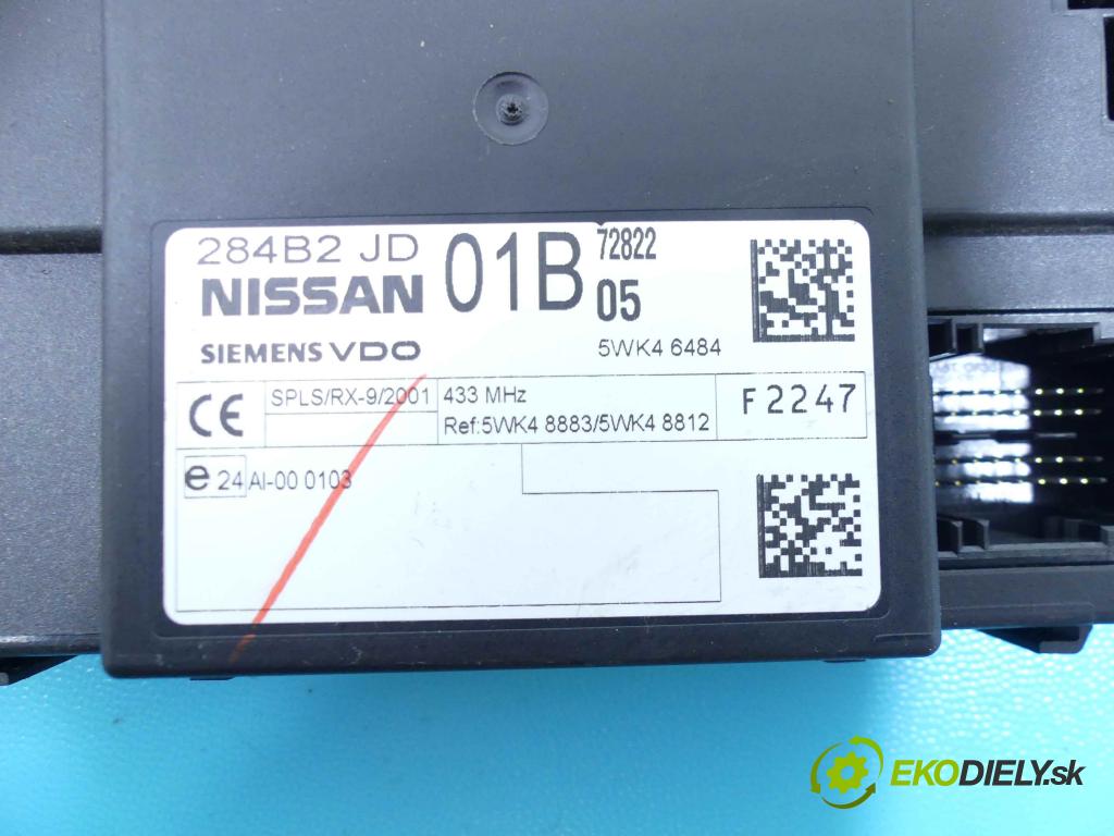 Nissan X-trail II 2008-2013 2.5 16v 169KM: manual 124 kW 2488 cm3 5- modul riadiaca jednotka 5WK46484 (Ostatné)