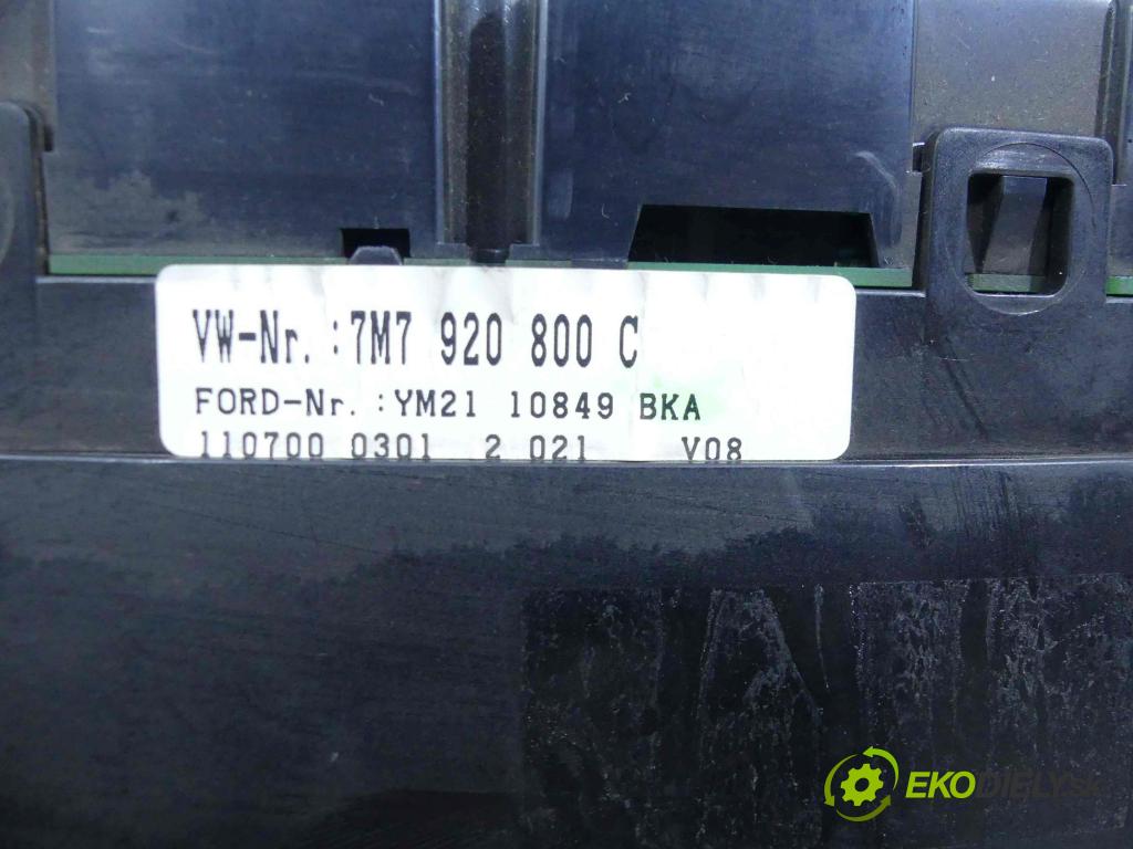 Vw Sharan I 1995-2010 1.9 tdi 116 HP manual 85 kW 1900 cm3 5- prístrojovka/ budíky 7M7920800C (Prístrojové dosky, displeje)