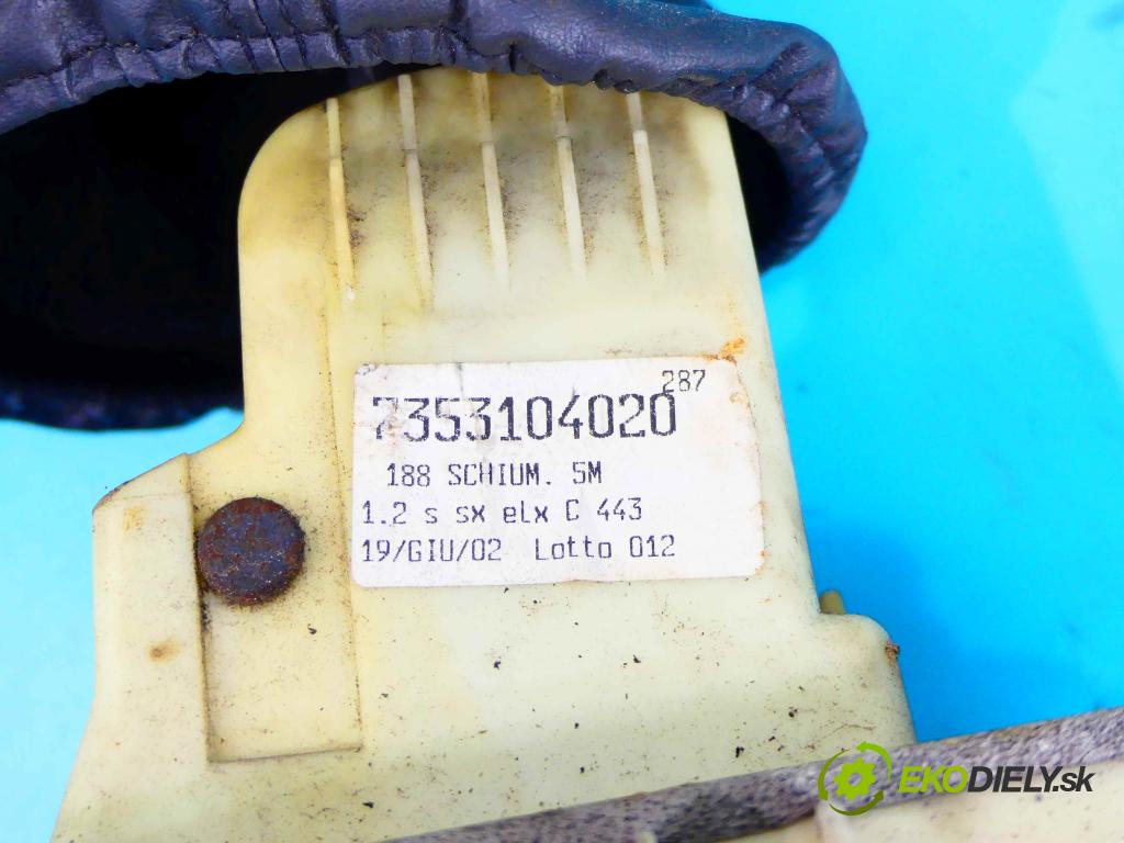 Fiat Punto II 1999-2010 1.2 60 HP manual 44 kW 1242 cm3 5- Páka: Změny: stupeň,rýchlosť 7353104020 (Rýchlostné páky / kulisy)