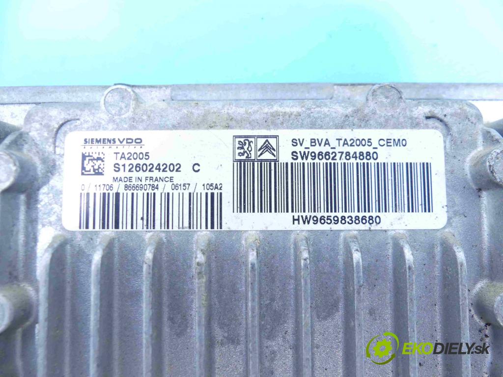 Peugeot 206 1.6 16v 109 HP automatic 80 kW 1587 cm3 5- modul riadiaca jednotka 9662784880 (Ostatné)