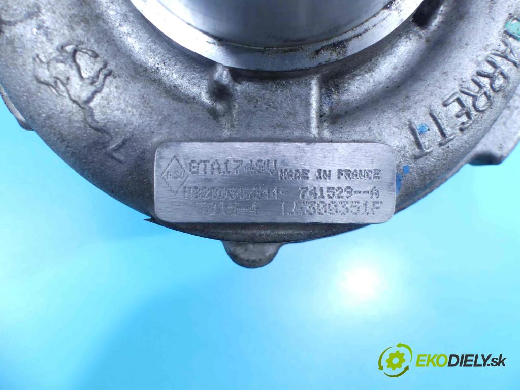 Renault Laguna III 2007-2015 2.0 dci 131 HP manual 96 kW 1995 cm3 5- turbodúchadlo, turbo 765015-4 (Turbodúchadlá (kompletné))