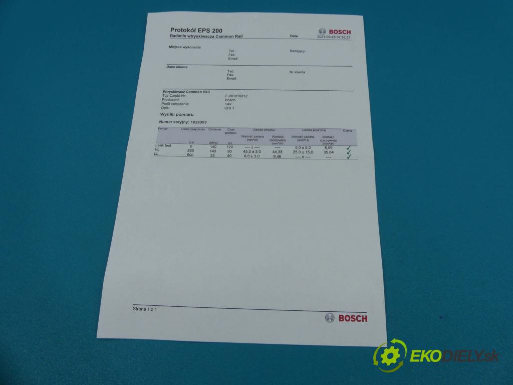 Ford Focus Mk1 1998-2004 1.8 tdci 116 HP manual 85 kW 1753 cm3 5- vstrek EJBR01601Z (Vstrekovače)