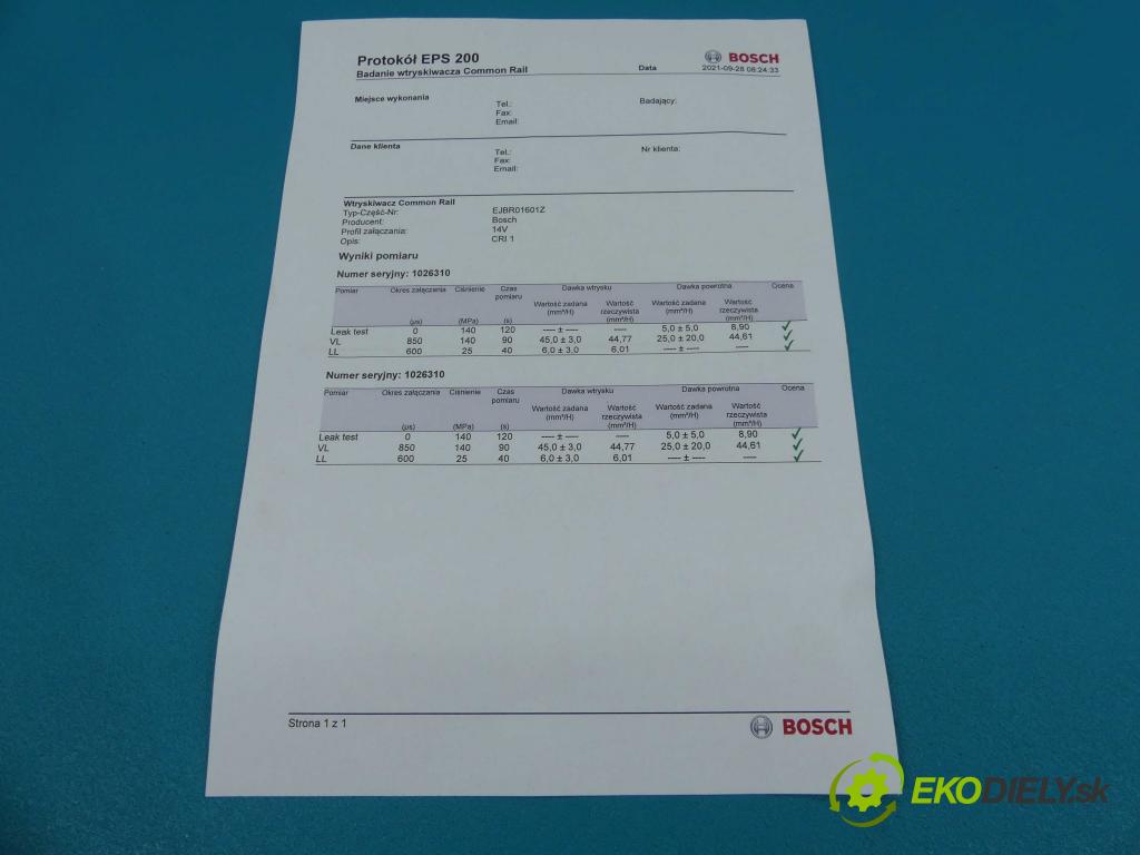 Ford Focus Mk1 1998-2004 1.8 tdci 116 HP manual 85 kW 1753 cm3 5- vstrek EJBR01601Z (Vstrekovače)