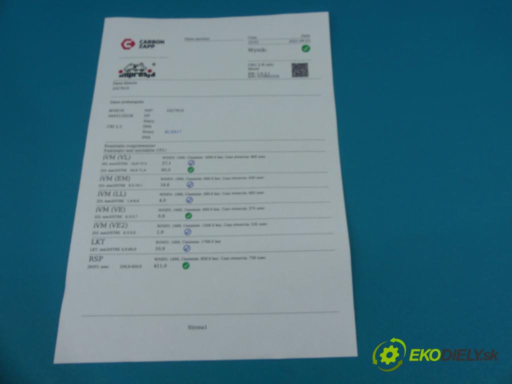 Kia Ceed I 2006-2012 2.0 crdi 140 HP manual 103 kW 1991 cm3 5- vstrek 0445110258 (Vstrekovače)