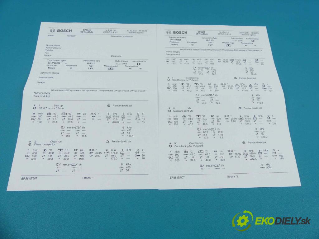 Vw Sharan I 1995-2010 1.9 TDI 116 HP manual 85 kW 1896 cm3 5- vstrekovacie čerpadlo 0414720029 (Vstrekovače)