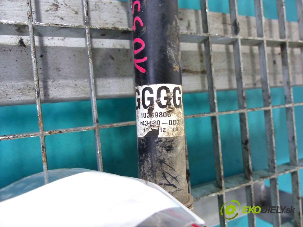 Toyota Yaris III 2011-2018 1.4 D4D 90 HP manual 66 kW 1364 cm3 3- poloos ľavé 43420-0D331-A (Poloosy)