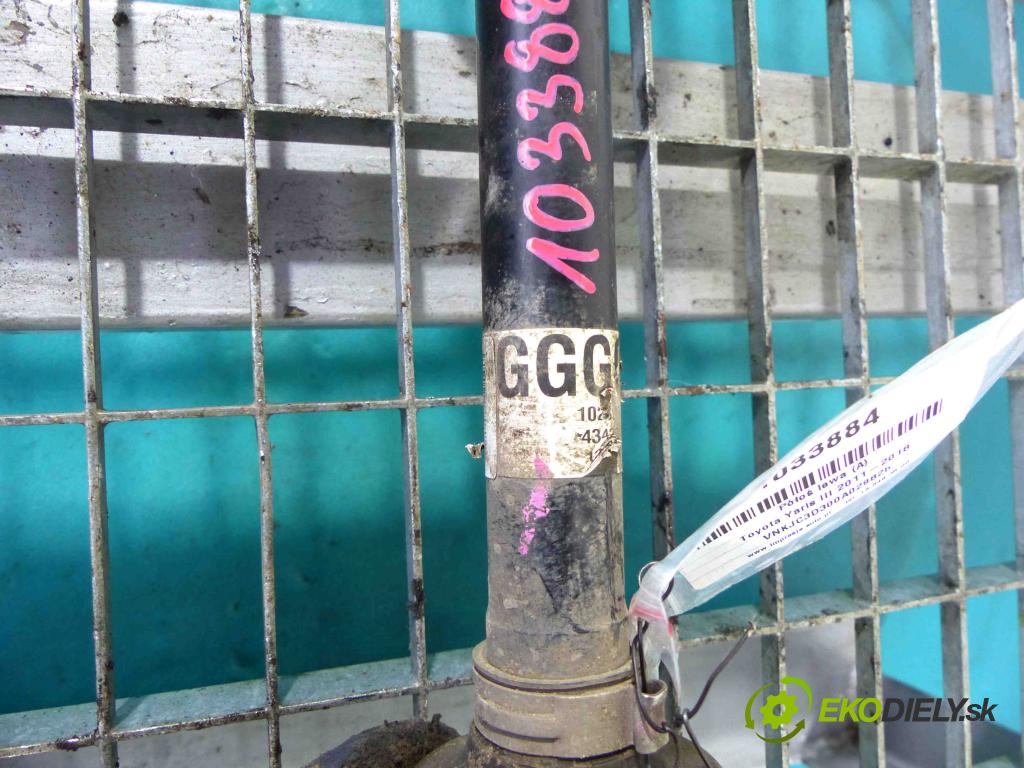 Toyota Yaris III 2011-2018 1.4 D4D 90 HP manual 66 kW 1364 cm3 3- poloos ľavé 43420-0D331-A (Poloosy)