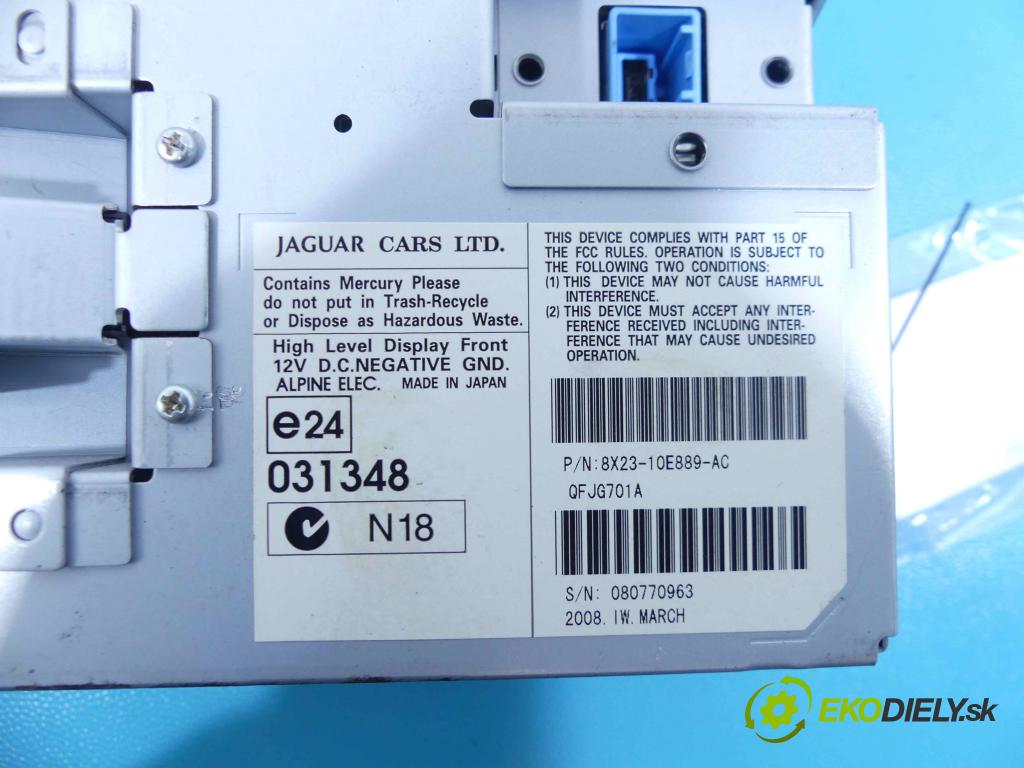 Jaguar XF 2007-2015 2.7 TD V6 207 HP automatic 152 kW 2720 cm3 4- Zobrazit: 8X23-10E889-AC (Prístrojové dosky, displeje)