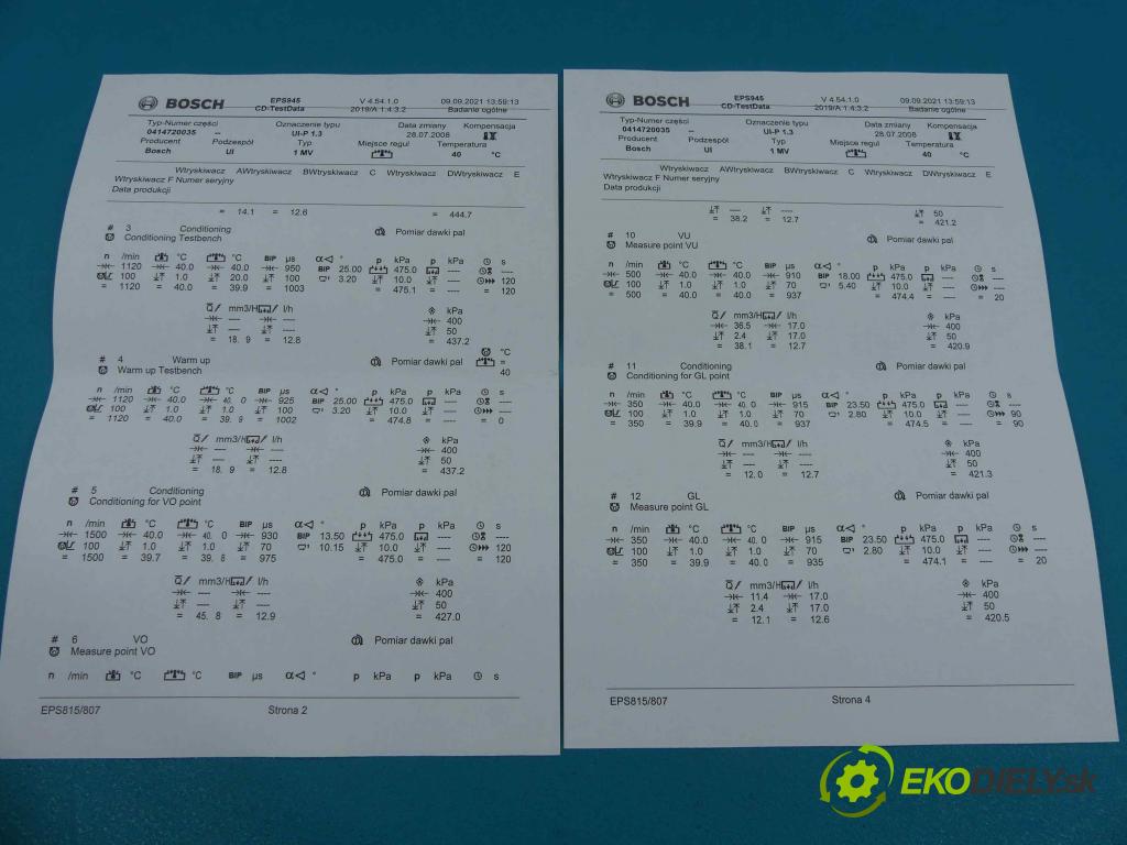 Vw Polo IV 9N 2001-2009 1.4 tdi 75 HP manual 55 kW 1422 cm3 5- vstrekovacie čerpadlo 0414720035 (Vstrekovače)