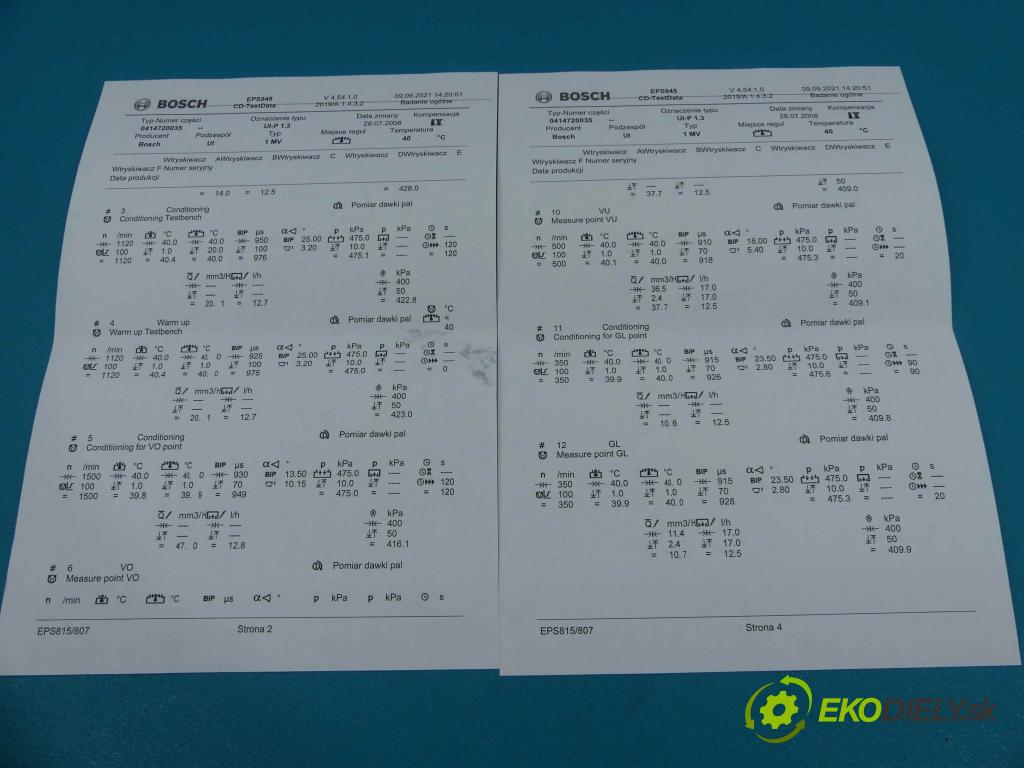 Vw Polo IV 9N 2001-2009 1.4 tdi 75 HP manual 55 kW 1422 cm3 5- vstrekovacie čerpadlo 0414720035 (Vstrekovače)