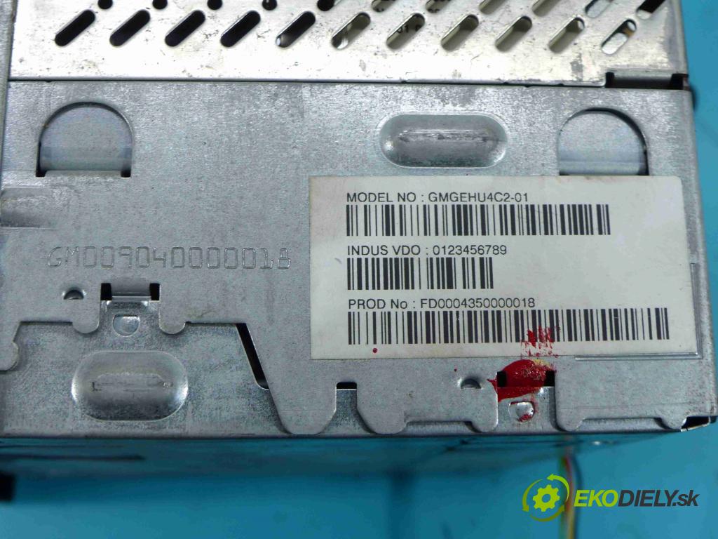 Opel Zafira B 2005-2014 1.9 cdti 150 HP automatic 110 kW 1910 cm3 5- Radio továreň: 00041777