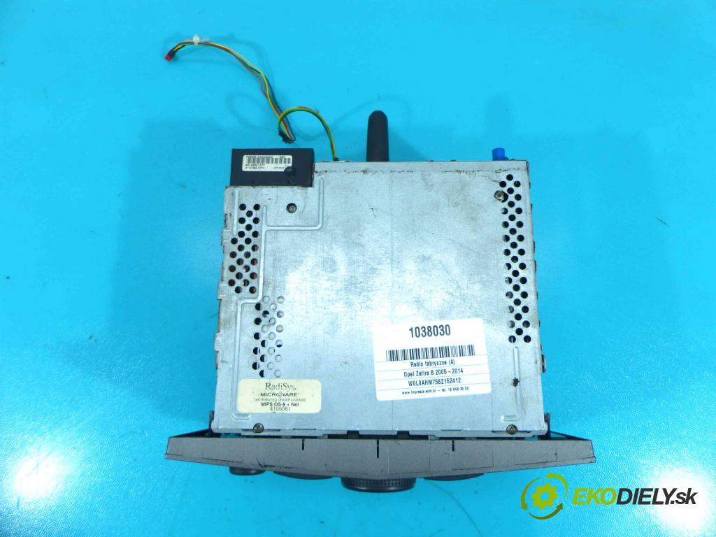 Opel Zafira B 2005-2014 1.9 cdti 150 HP automatic 110 kW 1910 cm3 5- Radio továreň: 00041777